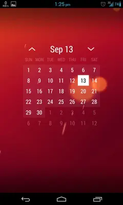 Monthly Calendar Widget android App screenshot 2